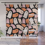 Ghost Print in Black Wall Mural Gallery Image 1