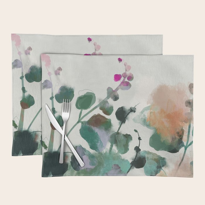 floral abstract summer autumn Placemat Gallery Image 1