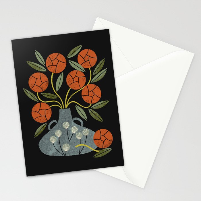 Roses and Blue Vase Stationery Card Gallery Image 2