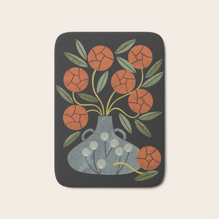 Roses and Blue Vase Bath Mat Gallery Image 1