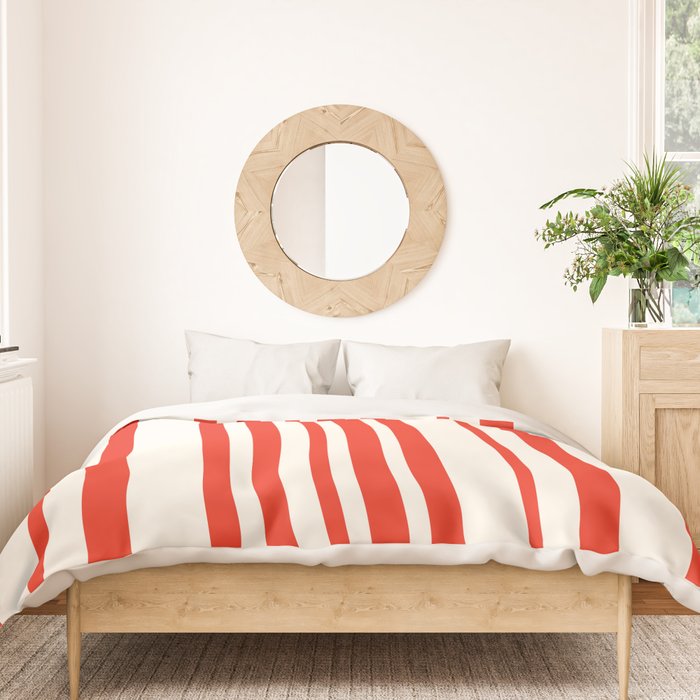 Classic Stripes I - Red & White Candy Cane Duvet Cover Gallery Image 3