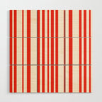 Classic Stripes I - Red & White Candy Cane Wood Wall Art Gallery Image 1
