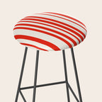 Classic Stripes I - Red & White Candy Cane Stool Gallery Image 2