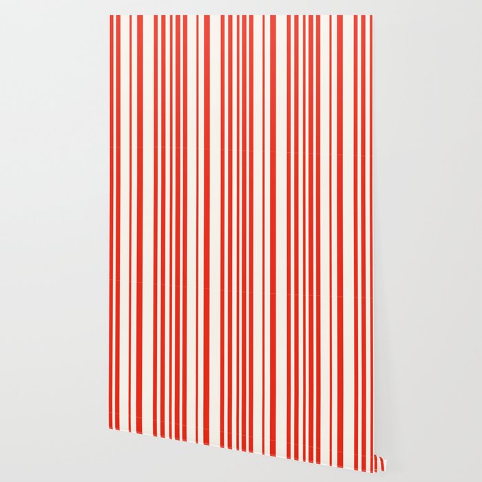 Classic Stripes I - Red & White Candy Cane Wallpaper Gallery Image 2
