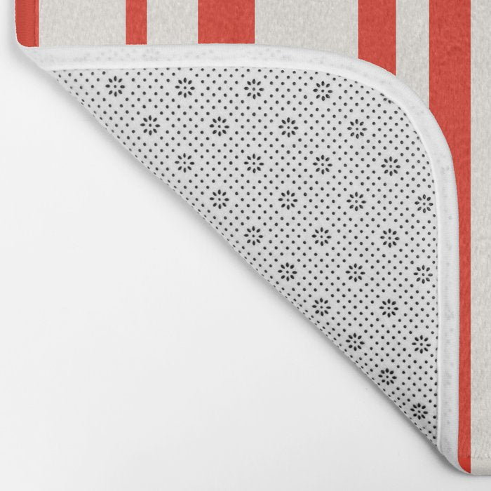 Classic Stripes I - Red & White Candy Cane Bath Mat Gallery Image 2