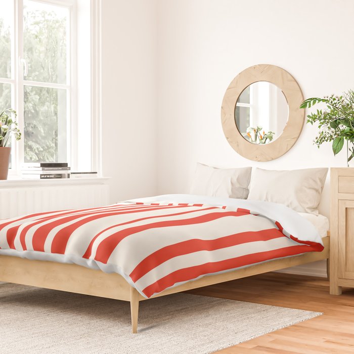 Classic Stripes I - Red & White Candy Cane Duvet Cover Gallery Image 2