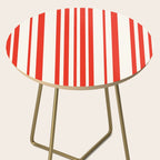 Classic Stripes I - Red & White Candy Cane Side Table Gallery Image 2