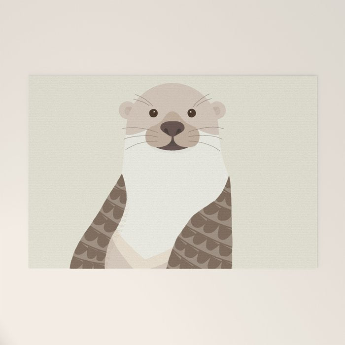 Whimsical Otter Welcome Mat Gallery Image 1