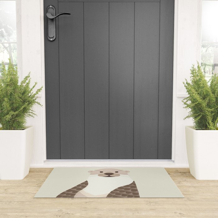 Whimsical Otter Welcome Mat Gallery Image 3