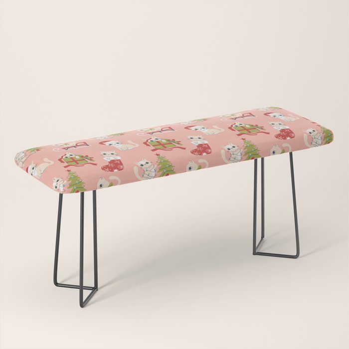 Cute Christmas Cats Bench Gallery Image 1