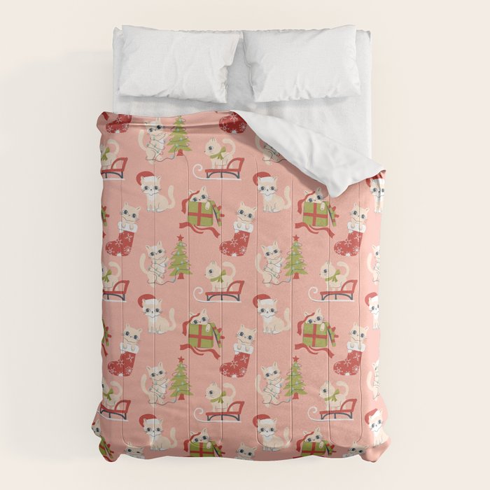 Cute Christmas Cats Comforter Gallery Image 6