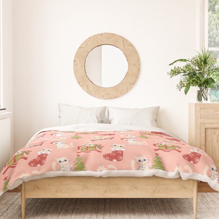 Cute Christmas Cats Duvet Cover Gallery Image 3