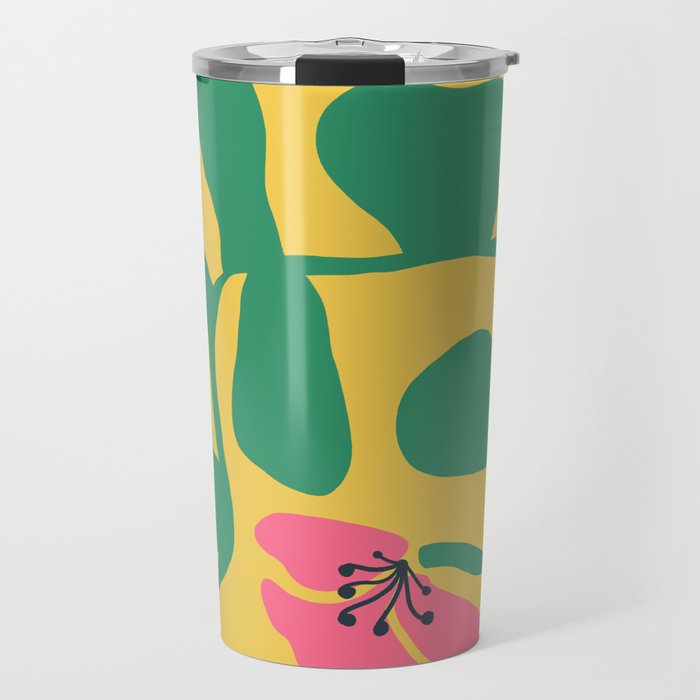 Midcentury Hibiscus 2 Travel Mug Gallery Image 1