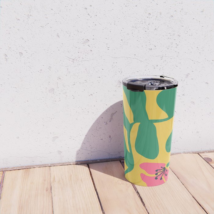 Midcentury Hibiscus 2 Travel Mug Gallery Image 4
