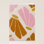 Matisse Inspired Floral Pink Orange Beige  Stationery Card Gallery Image 2