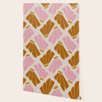 Matisse Inspired Floral Pink Orange Beige  Wallpaper Gallery Image 2