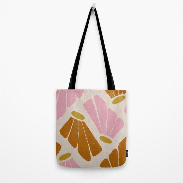 Matisse Inspired Floral Pink Orange Beige  Tote Bag Gallery Image 2