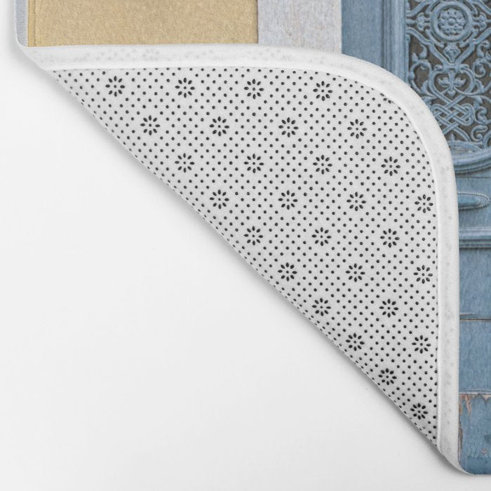 The blue door number 2 in Lisbon Portugal  Summer street and travel photography Bath Mat Gallery Image 2