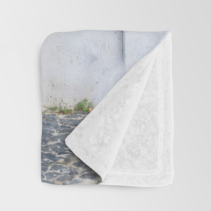 The blue door number 2 in Lisbon Portugal  Summer street and travel photography Throw Blanket Gallery Image 3