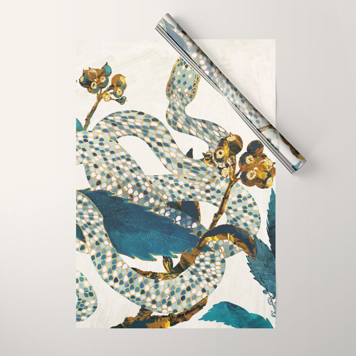 Summer Indigo Garden Wrapping Paper Gallery Image 1