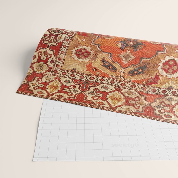 Transylvanian West Anatolian Carpet Print Wrapping Paper Gallery Image 2