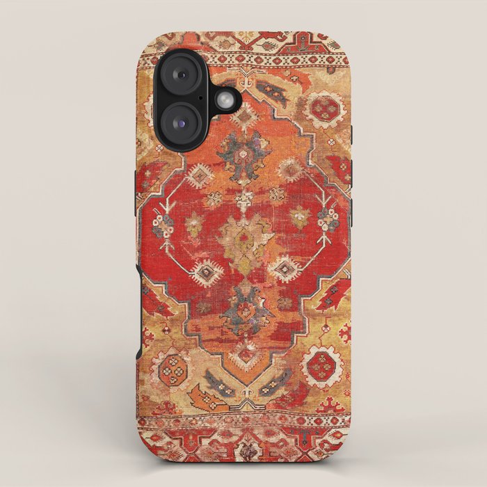 Transylvanian West Anatolian Carpet Print iPhone Case Gallery Image 1