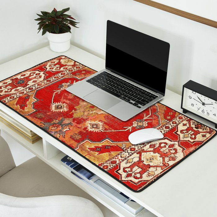 Transylvanian West Anatolian Carpet Print Desk Mat Gallery Image 2