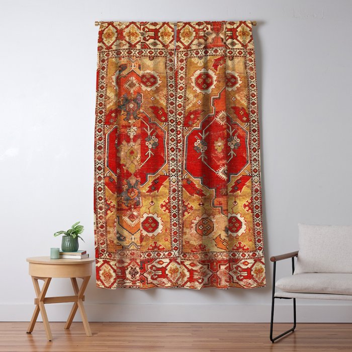 Transylvanian West Anatolian Carpet Print Window Curtain Gallery Image 5