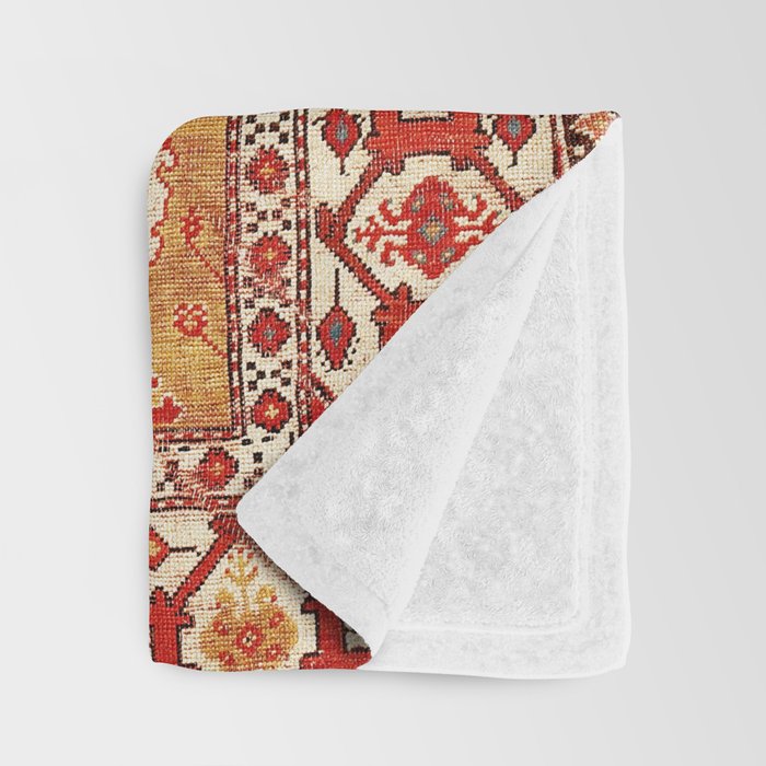 Transylvanian West Anatolian Carpet Print Throw Blanket Gallery Image 3