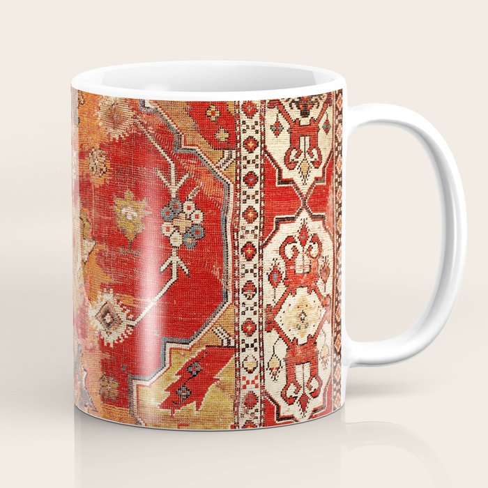 Transylvanian West Anatolian Carpet Print Coffee Mug Gallery Image 1