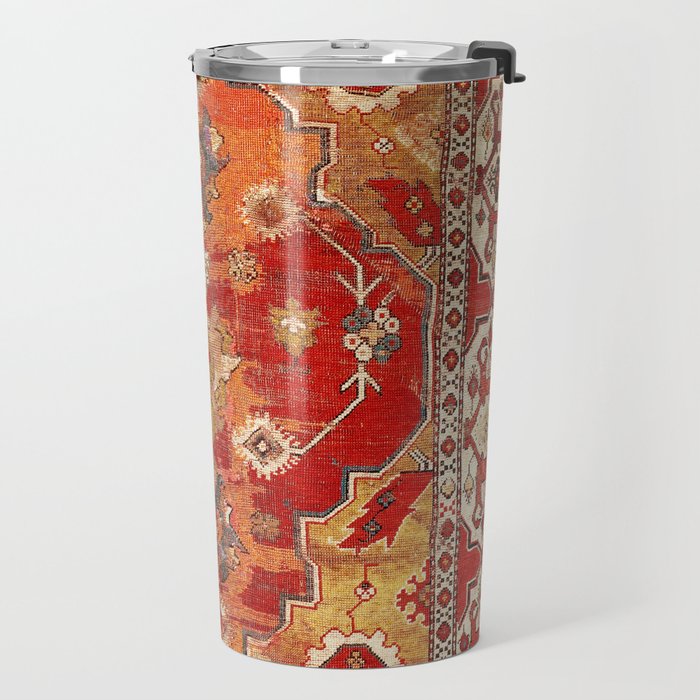 Transylvanian West Anatolian Carpet Print Travel Mug Gallery Image 2