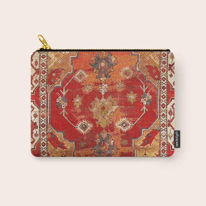 Transylvanian West Anatolian Carpet Print Carry All Pouch Gallery Image 1