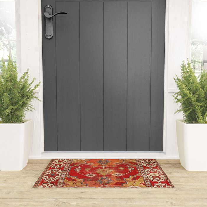 Transylvanian West Anatolian Carpet Print Welcome Mat Gallery Image 3