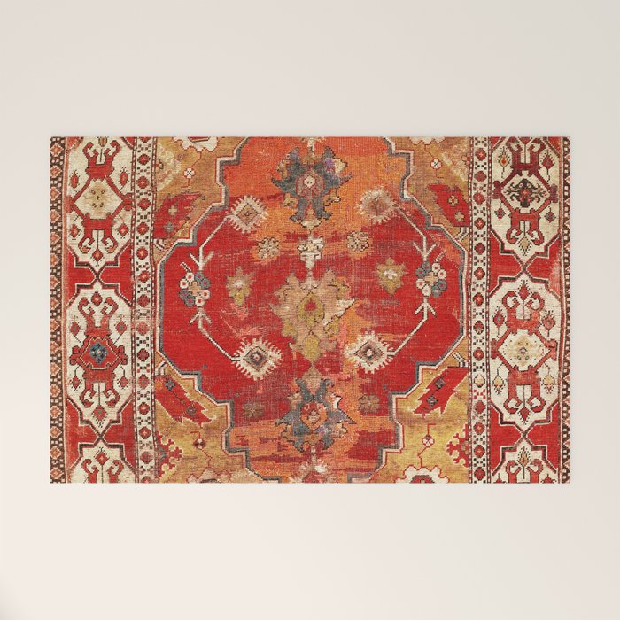 Transylvanian West Anatolian Carpet Print Welcome Mat Gallery Image 1