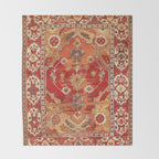 Transylvanian West Anatolian Carpet Print Throw Blanket Gallery Image 2