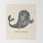 Seal Of Approval Throw Blanket Gallery Image 2