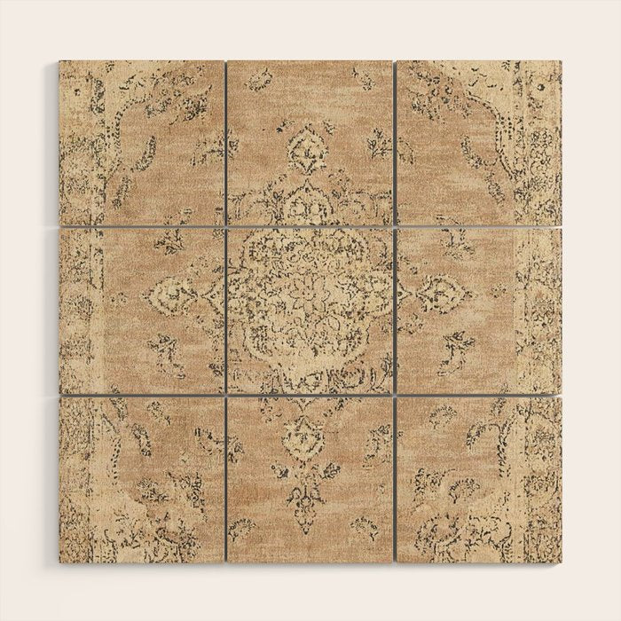 Heritage Vintage Rug Design Wood Wall Art Gallery Image 1