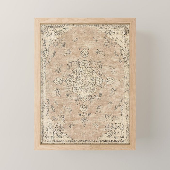 Heritage Vintage Rug Design Mini Art Print Gallery Image 1
