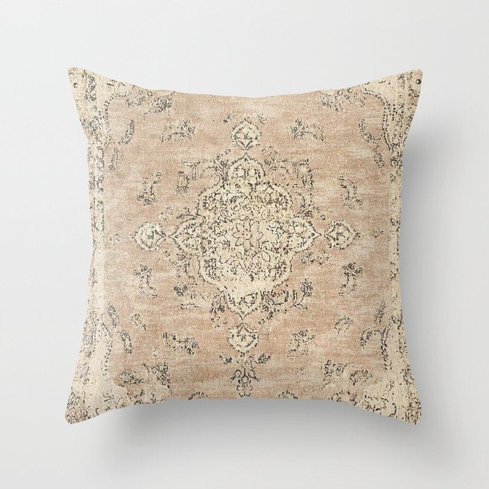 Heritage Vintage Rug Design Throw Pillow Gallery Image 6