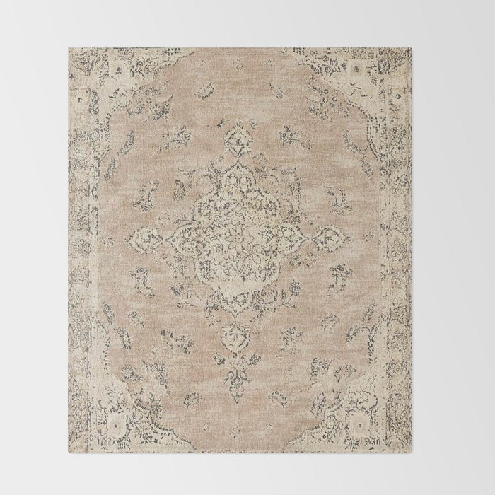 Heritage Vintage Rug Design Throw Blanket Gallery Image 2