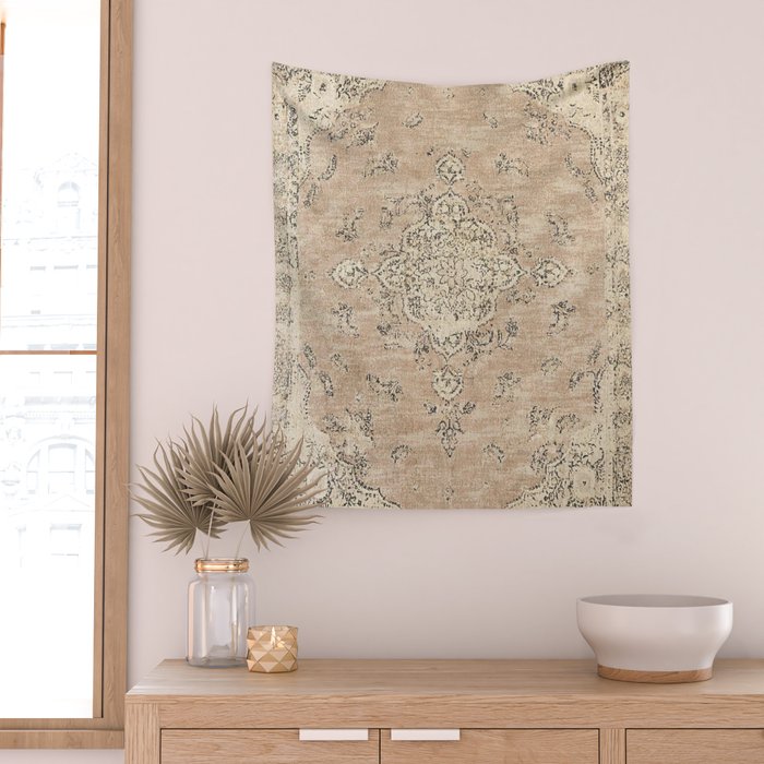 Heritage Vintage Rug Design Wall Tapestry Gallery Image 2