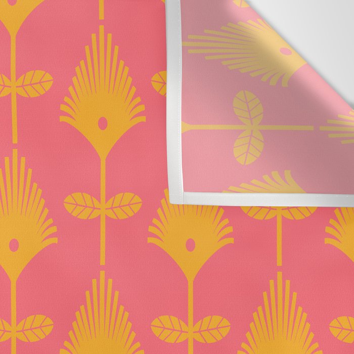 Yellow Fan Florals Wall Tapestry Gallery Image 3