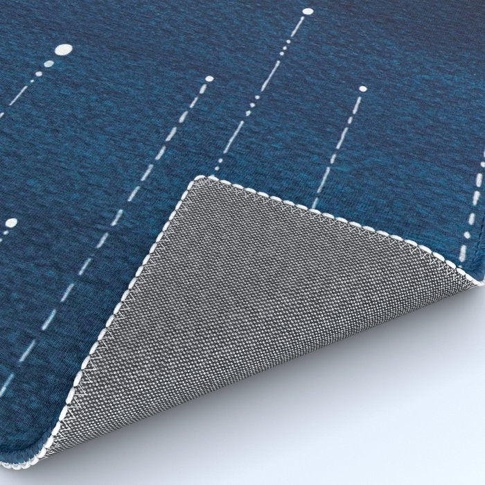 Falling stars, blue, sailboat, ocean Rug Gallery Image 4