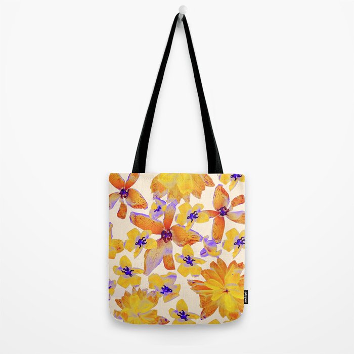 Grandma's Flowers (BEIGE) Tote Bag Gallery Image 2