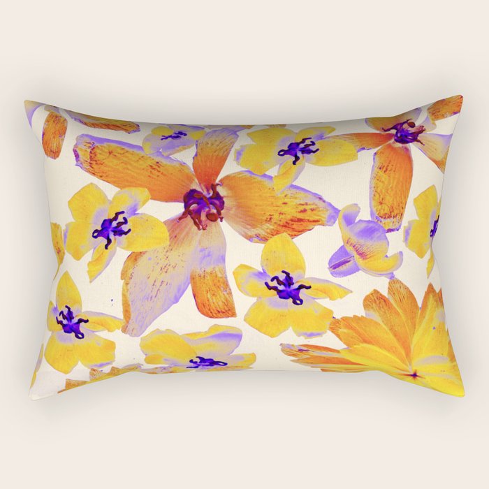 Grandma's Flowers (BEIGE) Rectangular Pillow Gallery Image 2