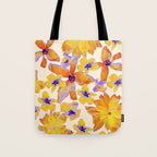 Grandma's Flowers (BEIGE) Tote Bag Gallery Image 1