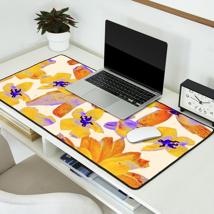 Grandma's Flowers (BEIGE) Desk Mat Gallery Image 2