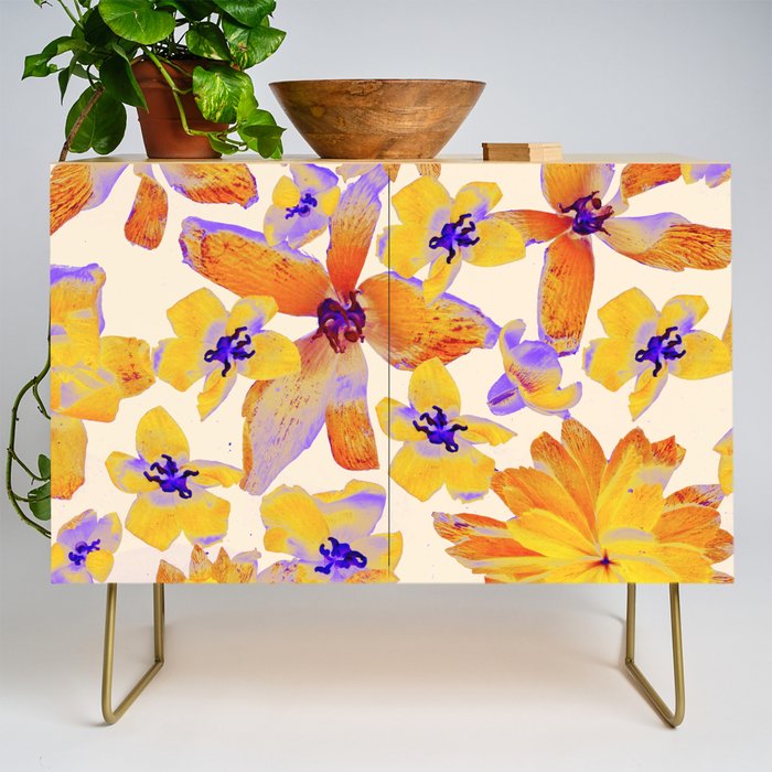 Grandma's Flowers (BEIGE) Credenza Gallery Image 1
