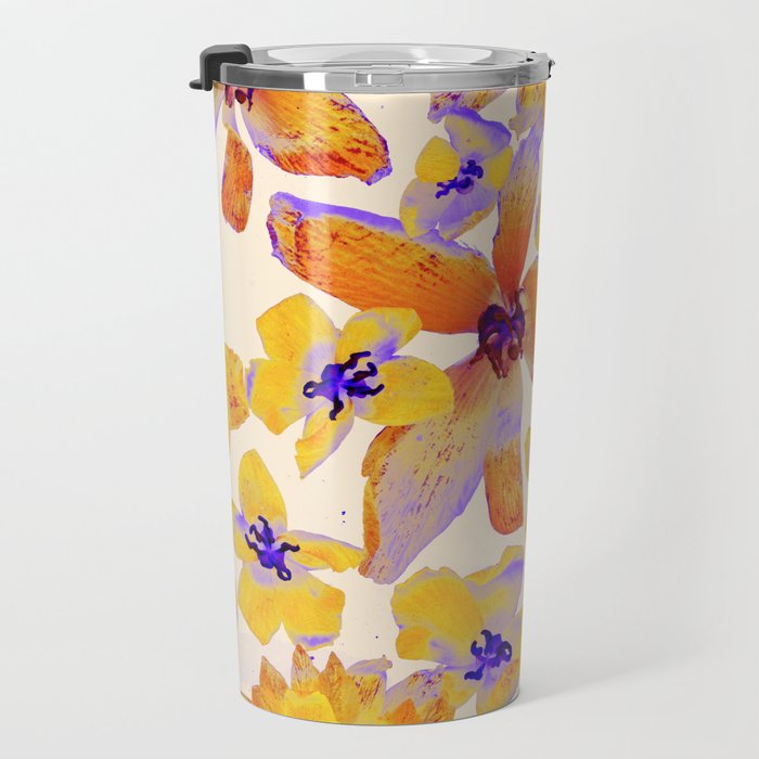 Grandma's Flowers (BEIGE) Travel Mug Gallery Image 3