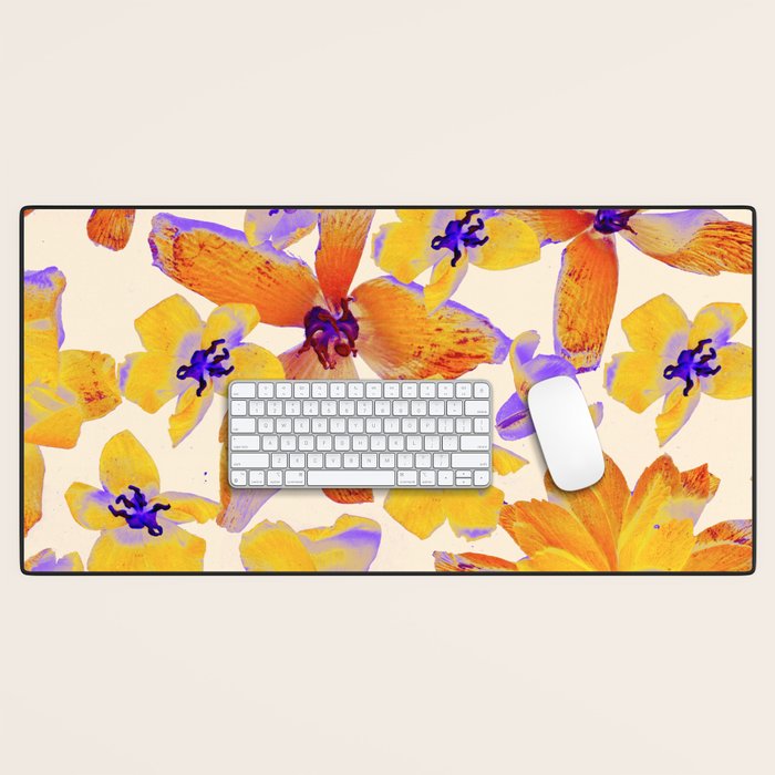 Grandma's Flowers (BEIGE) Desk Mat Gallery Image 1